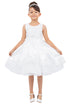 Girls Floral Embroidery Cutout Overlay Flower Girl Dress 2-16